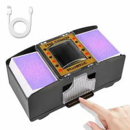 Detailed information about the product Automatic Card Shuffler,2 Decks,USB Rechargable Battery Electric UNO Poker Shuffler,Playing Card Shuffler for Home Card Game,Travel