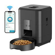 Detailed information about the product Automatic Cat Feeder 2L with WiFi,Food Dispenser with App Remote Control Timed Feeding of Dry Food Programmable Feeding Times,Black