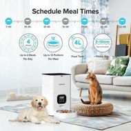 Detailed information about the product Automatic Cat Feeder WiFi Smart Pet Feeder with APP Control for Remote Feeding Timed Pet Feeder Dry Food Dispenser For Cats and Dogs (White-4L)