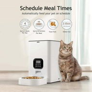 Detailed information about the product Automatic Cat Feeder WiFi Smart Pet Feeder with APP Control for Remote Feeding Timed Pet Feeder Dry Food Dispenser For Cats and Dogs (White-6L)