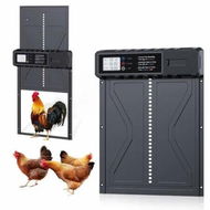 Detailed information about the product Automatic Chicken Coop Door, New Automatic Chicken Door with Timer and LCD Display, IPX3 Weatherproof Anti-Pinch Chicken Door