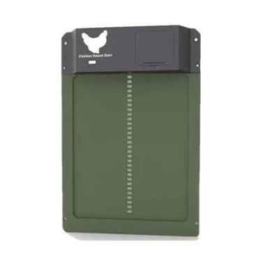 Automatic Chicken Coop Door with Light Sensor, Chicken Coop Door with Battery Operated, Green