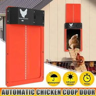 Detailed information about the product Automatic Chicken Coop Door with Light Sensor, Chicken Coop Door with Battery Operated, Red
