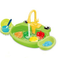 Detailed information about the product Automatic Children Simulation Kitchen Toys Cartoon Frog Sink Toy