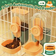 Detailed information about the product Automatic Dog Cat Feeder Hanging Pet Cage 800ml Water Dispenser 870ml Food Bowl Auto Gravity Fed Puppy Rabbit Small Pets