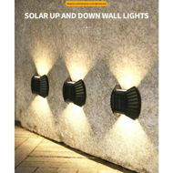 Detailed information about the product Automatic Light Sensor 8led Solar Lamp Balcony Up And Down Wall Light - 1Pack Warm Light