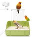 Automatic Parakeet Bird Bath with Pump, Large Bird Shower Fountain Indoor Bathtub with Running Water, Parrot Bath Tub Faucet for Pet Birds, Green. Available at Crazy Sales for $24.95