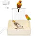 Automatic Parakeet Bird Bath with Pump, Large Bird Shower Fountain Indoor Bathtub with Running Water, Parrot Bath Tub Faucet for Pet Birds, White. Available at Crazy Sales for $24.95