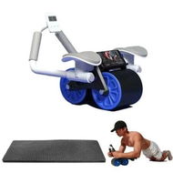 Detailed information about the product Automatic Rebound Ab Roller with Elbow Support, Timer, and Phone Holder: Core Strengthening Fitness Trainer for All