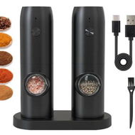 Detailed information about the product Automatic Rechargeable Electric Salt and Pepper Grinder with one-touch operation,Charging Base USB Cable,LED Light