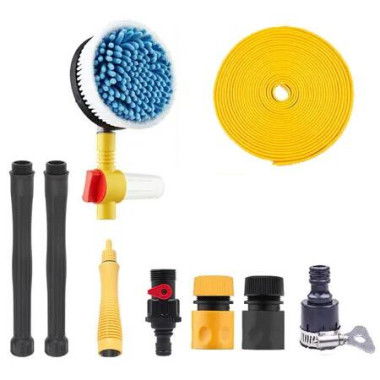 Automatic Rotating Car Wash Brush Set with Water Flow Switch No Electricity Required Ideal For Household Car Cleaning