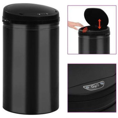 Automatic Sensor Dustbin 40 L Carbon Steel Black