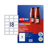 Detailed information about the product AVERY Rect L7109 18Up Pack of 10