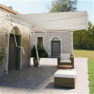 Detailed information about the product Awning Post Set White 600x245 cm Iron