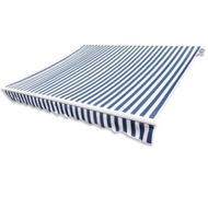 Detailed information about the product Awning Top Sunshade Canvas Blue & White 3 x 2.5m