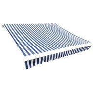 Detailed information about the product Awning Top Sunshade Canvas Blue & White 350x250 cm