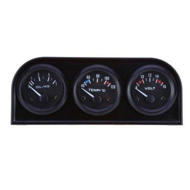 B734 52MM 3 In1 Car Accuracy Auto Gauge Voltmeter Water Temperature Oil Pressure Sensor Triple Kit