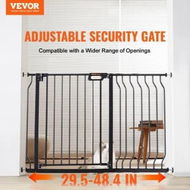 Detailed information about the product Baby Gate, 749-1229 mm Extra Wide, 762 mm High, Dog Gate for Stairs Doorways and House, Easy Step Walk Thru Auto Close Child Gate Pet Security Gate with Pressure Mount and Wall Mount Kit, Black