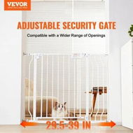 Detailed information about the product Baby Gate, 749-990 mm Extra Wide, 762 mm High, Dog Gate for Stairs Doorways and House, Easy Step Walk Thru Auto Close Child Gate Pet Security Gate with Pressure Mount Kit & Wall Mount Kit, White