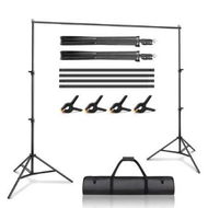 Detailed information about the product Backdrop Stand Kit, 2x3m Adjustable Photography Background Photo Backdrop Stand for Green Screen, Wedding, Parties, Photoshoot, Advertising Display