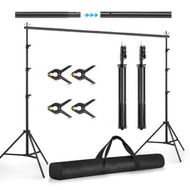 Detailed information about the product Backdrop Stand Photo Studio Background Support Frame Kit 2.6x3m Adjustable Tripod Screen Clamps Carry Bag for Party Event Birthday Wedding Photography