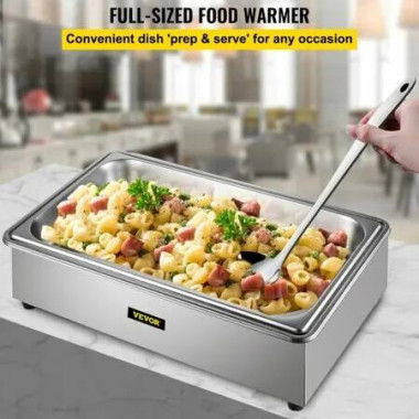 Bain Marie Buffet Steamer Commercial Food Warmer 1Pan 400W Stainless Steel