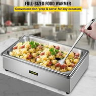 Detailed information about the product Bain Marie Buffet Steamer Commercial Food Warmer 1Pan 400W Stainless Steel