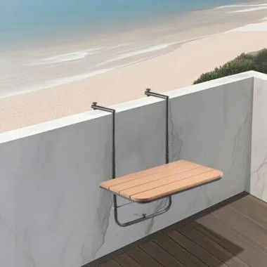 Balcony Hanging Table 595 x 400 mm Patio Railing Bar Table Adjusable