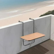 Detailed information about the product Balcony Hanging Table 595 x 400 mm Patio Railing Bar Table Adjusable