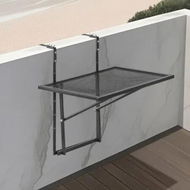Detailed information about the product Balcony Hanging Table 610 x 410 mm Metal Patio Railing Table Adjustable