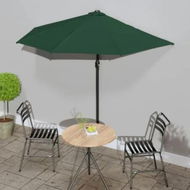 Detailed information about the product Balcony Parasol with Aluminium Pole Green 270x144 cm Half