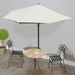 Balcony Parasol With Aluminium Pole Sand 300x155 Cm Half. Available at Crazy Sales for $99.95