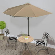 Detailed information about the product Balcony Parasol With Aluminium Pole Taupe 300x155 Cm Half