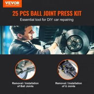 Detailed information about the product Ball Joint Press Kit, 25 pcsTool Kit, C-press Ball joint Remove and Install Tools, for Most 2WD and 4WD Cars, Heavy Duty Ball Joint Repair Kit for Automotive Repairing