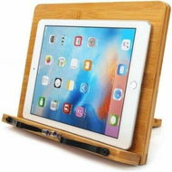 Detailed information about the product Bamboo Book Standwishacc Adjustable Book Holder Tray Bookstand