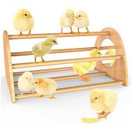 Detailed information about the product Bamboo Chicken Perch with Mirror,Strong Roosting Bar for coop and brooder,Training Perch for Large Bird,Hens,Parrots,Macaw,Easy to Assemble and Clean,Fun Toys for Chicken