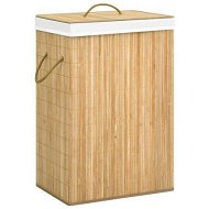 Detailed information about the product Bamboo Laundry Basket With 2 Sections 72 L