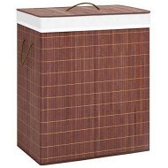 Detailed information about the product Bamboo Laundry Basket With 2 Sections Brown 100 L