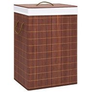 Detailed information about the product Bamboo Laundry Basket With 2 Sections Brown 72 L