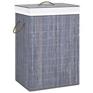 Detailed information about the product Bamboo Laundry Basket With Single Section Grey