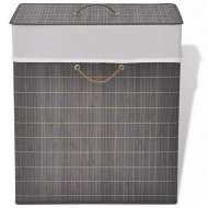 Detailed information about the product Bamboo Laundry Bin Rectangular Dark Brown