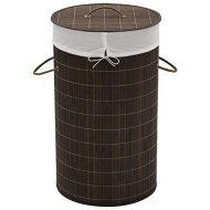 Detailed information about the product Bamboo Laundry Bin Round Dark Brown