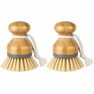 Detailed information about the product Bamboo Palm Brush,Scrub Brush for Dishes Pots Pans Kitchen Sink Cleaning,Pack of 2