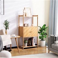 Detailed information about the product Bamboo Storage Cabinet With 3 Shelves For Bathroom