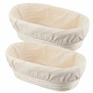 Detailed information about the product Banneton Bread Proofing Basket Banneton Basket Set Sourdough Proofing Basket Round Proofing Bowls Handmade Rattan Baskets and Liners (Oval 10inch set of 2)