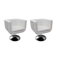 Detailed information about the product Bar Chairs 2 Pcs Artificial Leather White