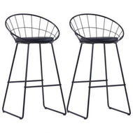 Detailed information about the product Bar Chairs 2 Pcs Black Faux Leather