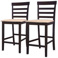 Detailed information about the product Bar Chairs 2 Pcs Brown Fabric