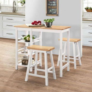 Bar Set 3 Pieces MDF White