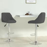 Detailed information about the product Bar Stool 2 Pcs Dark Grey Velvet